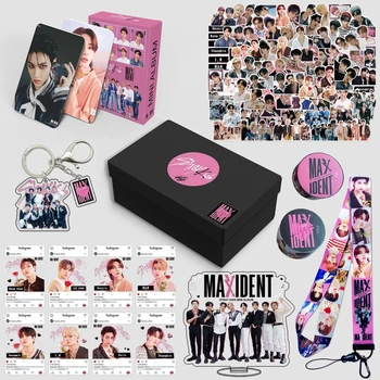 Kpop zwerfjongeren MAXIDENT Doos van de Gift Set StrayKids MAXIDENT Nieuwe Album Photocards Lomo Kaart Sticker Lanyard Sleutelhangers Fans Gaven