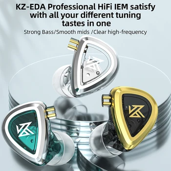 KZ EDA 3 in 1 Set Bass Oordopjes Past 3,5 mm Draad Bass/Balans/Hi-Res Hoofdtelefoon In Ear Noise Cancelling HiFi Bedrade Hoofdtelefoon