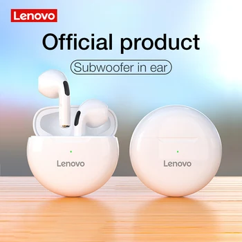 Lenovo LivePods HT38 TWS Bluetooth Oortelefoon Mini Draadloze Oordopjes met Microfoon voor iPhone Xiaomi Sport Waterdichte 9D Stere Hoofdtelefoon