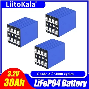 LiitoKala LiFePo4 3.2 V 30AH 5C 3.2 V lithium batterij voor doe-het-12V lifepo4 e-bike, e-scooter rolstoel AGV auto golfkarretjes