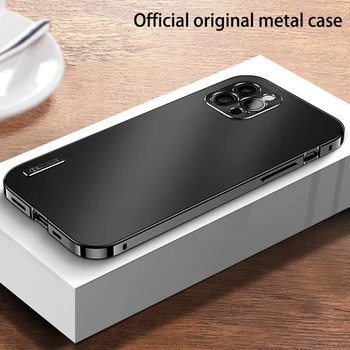 Luxe Metalen Case Voor de iPhone 15 14 13 12 11 Pro Max Schokbestendig Mat aluminium legering ultradunne Cover Funda voor iPhone15 gevallen