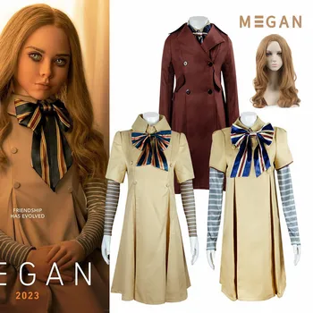 M3gan Cosplay Kostuum Megan Jurk Ai Pop Robots Rok Top Sokken Verschrikkelijke Film M3gan Kind Cosplay Dress Outfit Voor Meisjes Vrouw