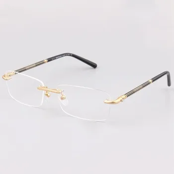 Mannen frameloze bril frame MB492 vintage persoonlijkheid computer leesbril