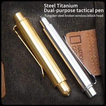 Messing Tactische Pen Self-defense Tactisch Survival Pen Glass Breaker EDC Multifunctionele Camping het Schrijven van Pen Tool