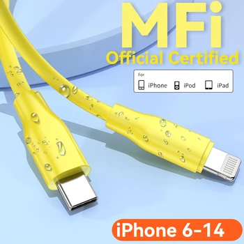 MFi-Gecertificeerd PD 20W USB-C Bliksem Snel op te Laden voor de iPhone 14 13 12 11 10 Pro Max Voor iPad iPod Snelle Lader van het Type C-Kabel