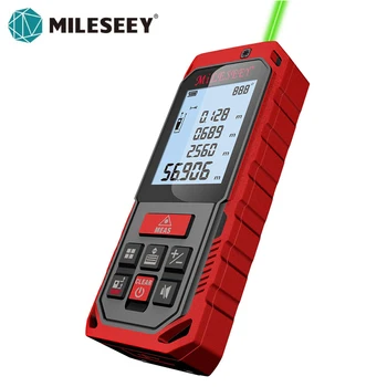 Mileseey Mini Meetzoeker Digitale laser afstand Meter laser meetlint Diastimeter tool 100M/80M/60M 40M Laser Afstandsmeter