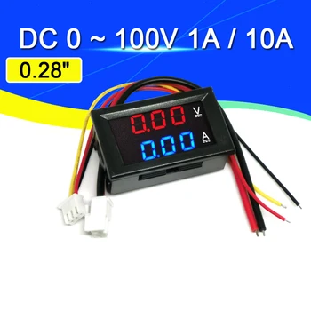 Mini Digitale Voltmeter Ampèremeter 100V DC 10A Paneel Amp Volt Voltage Meter-Tester Detector 0.56