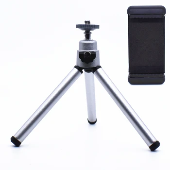 Mini Laser-Niveau Stretch Statief 1/4 Draad Van De Aluminiumlegering Met Clip Voor Camera Selfie Desktop Fotografie
