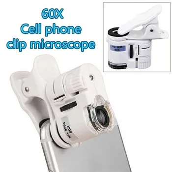 Mobiele Telefoon Microscoop, Vergrootglas Mobiele Telefoon Met Camera Video-60 Keer Mini Draagbare Hoge Vergroting Microscoop