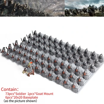 MOC Elven, Dwergen Soldaat Leger Orcs Cijfers LOTR Guard Armor Warrior Boogschutter Middeleeuwse Ridders bouwstenen Bakstenen speelgoed geschenken