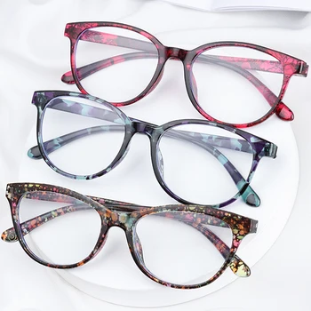 Mode Afdrukken Leesbril Ultralight Bescherming Van De Ogen: Anti Blauw Licht Brillen Vrouwen Elegante Bloemen Comfortabele Brillen