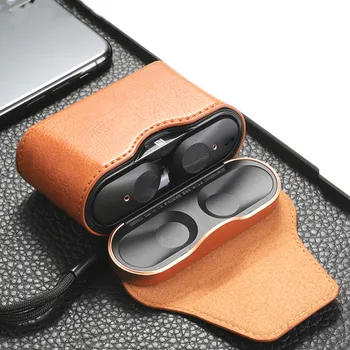 Mode PU Lederen beschermhoes voor Sony WF-1000XM3 Draadloze Oortelefoon opbergtas Magnetische Protector Oortelefoon Accessoires