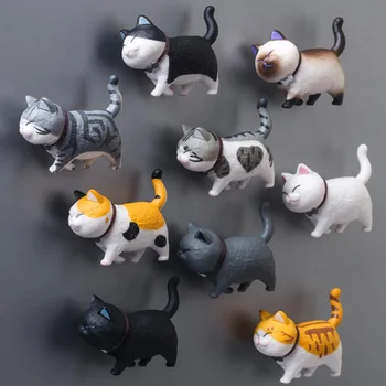 Mooie Kat-Serie Koelkast Magneet 3D-Kat Magneet Decoratie-Creative Gift Dierlijke Koelkast Sticker