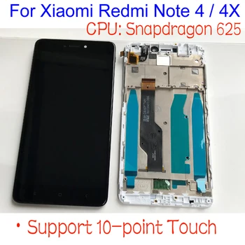 MTK Helio X20 / Snapdragon 625 Global 32GB/64GB LCD Display Touch Scherm Digitizer Vergadering + frame Voor Xiaomi Redmi Opmerking 4 4X