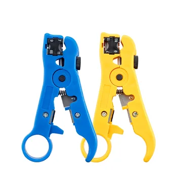 Multi-functionele Elektrische Strippen Mes, Tang Tools Coaxiale Kabel Draad Tang Cutter Striper Voor UTP/STP RG59 RG6 RG7 RG11