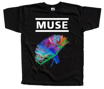 Muse V6 Matthew Bellamy Logo Album Cover Dtg T-Shirt (Zwart) S-5Xl
