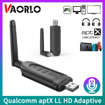 MVO Bluetooth 5.3 Audio Zender QCC3056 USB-3,5 MM AUX Qualcomm Multi-point Wireless Adapter AptX LL HD Adaptieve Muziek Dongle