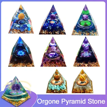 Natuurlijke Energie Orgone Generator Piramide Helende Kristallen Energie Reiki Chakra Multiplier Amethist Meditatie Steen 5x5 cm