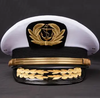 Navigator Marine Cap Geborduurde Hoed Kapitein Mariner Mannen Militair