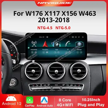 NAVIGUIDE 10.25 Inch Android12 Auto Multimedia Speler Voor Mercedes CLA BVO W176 C117 X156 Bluetooth 1920*720 Carplay GPS Navi