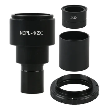 NDPL 2X SLR Biologische Microscoop Oculair Adapter 23.2 mm 30 mm T2-Vatting Voor Canon Nikon EOS Camera