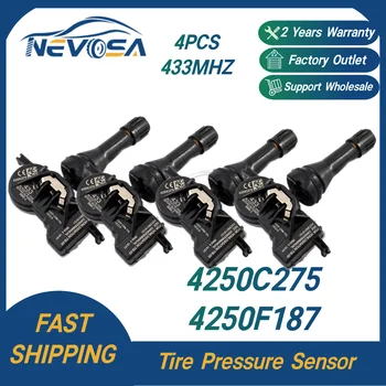 Nevosa 4250F187 4250C275 Auto bandenspanning Monitor Sensor TPMS Voor Mitsubishi Attrage Pajero Sport III 2014-2025 4 STUKS 433Mhz