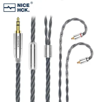 NiceHCK GreyFlag 7N OCC en 6N OFC Gemengde Vlaggenschip Oortelefoon Kabel Vervangen 3.5/2.5/4.4 mm MMCX/0.78 MM 2Pin Voor ST-10S Verheven Topguy