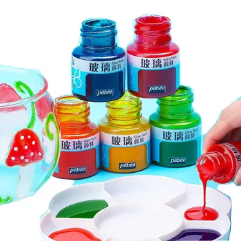 Nieuw Gekleurd Glas Lijn Tekening Pen Waterdichte Bakken Gratis Kinderen Creatief met de Hand Geschilderd Doorschijnend Keramiek Pigment