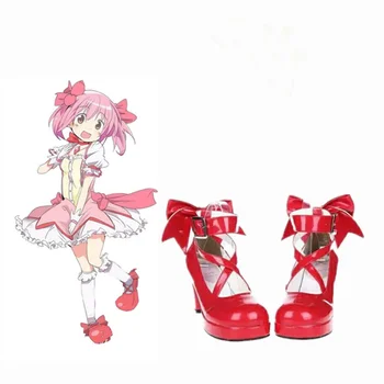 Nieuwe Japanse Stijl Lolita Schoenen Anime Cosplay Schoenen/Laarzen Meisjes Prinses Schoenen met Hoge Hakken Schoenen van Vrouwen w/Bowknot