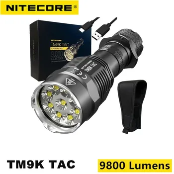 NITECORE TM9K TAC Zaklamp 9800Lumens USB-Oplaadbare XP-L2 HD LED Tactische Zaklamp Serch Licht Ingebouwde Batterij 5000mAh