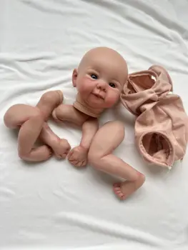 NPK 19inch Al Klaar, Geschilderd Reborn Doll Delen Juliette Schattige Baby 3D Schilderij met Zichtbare Aderen Doek Lichaam Opgenomen