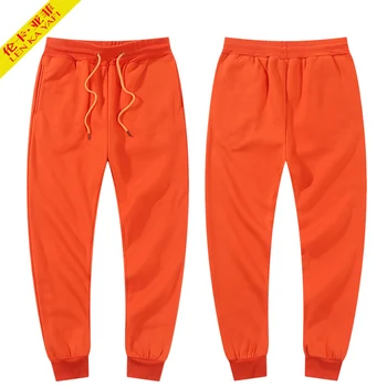 Oranje Broek Voor Heren Jogging Broek Joggingbroek Vrouwen Joggers Bruin Winter Fleece Sportspants Casual Mode Losse Zwart Rood
