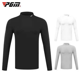 PGM Mannen Winter Kasjmier Onderkant Shirt Golf-Tennis-Volleybal Kleding Warm Long Sleeve Polo T-Shirts