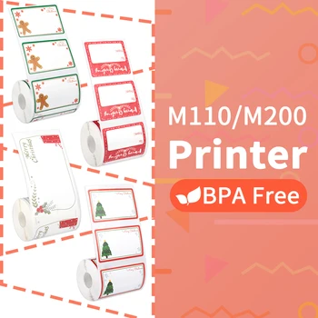 Phomemo M110 Transparantie Zelfklevende Etiketten Papier voor Phomemo M110/M200 Label Printer, Thermal Sticker Afdrukbare papierrol