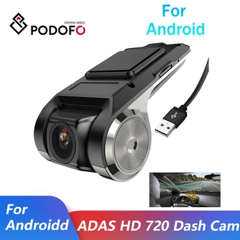 Podofo ADAS de Auto DVR van de ADAS Dvr Dashcam Video van de nachtvisie HD 720P Auto Recorder Dash Cam voor Android Multimedia-Speler DVD