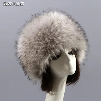 Qearlstar Man vrouw bontmuts 2020 Dikker Warme Harige Faux Fur Flat Top Caps Winter russische Casual Luxury skullies beanie ZKG33