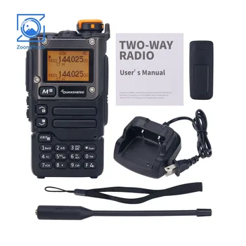 Quansheng UV-K6 5W 5KM Walkie Talkie engelse Versie Handheld Zendontvanger VHF-UHF Radio AM-FM