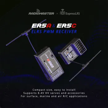 RadioMaster ER5A ER5C 5-2.4 GHz ExpressLRS ELRS PWM Verticale Pin-Ontvanger voor Vliegtuigen Auto ' s Boten