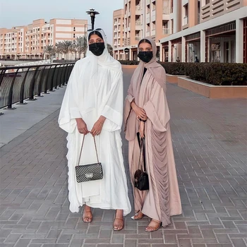 Ramadan, Eid Mubarak Kaftan Open Abaya Dubai Kimono Turkije De Islam Pakistan Islamitische Kleding Voor Vrouwen Mantel Longue Arabe Djellaba Femme
