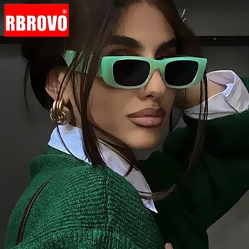 RBROVO 2023 Kleine Rechthoek Zonnebril Vrouwen Vierkante Glazen Voor Vrouwen/Mannen Luxe Tinten Merk Brillen Vrouwen Gafas De Mujer UV400