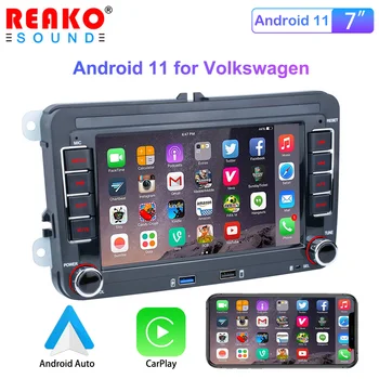 REAKOSOUND 2 Din Android 11 autoradio GPS WiFi Carplay Voor VW / Volkswagen Skoda Octavia golf 5 6 touran passat B6 Jetta polo