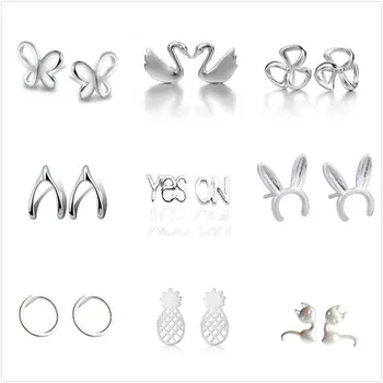 REETI Kat Stud oorbellen 925 Sterling Zilveren Oorbellen Voor Vrouwen Cadeau-Sterling-zilver-sieraden Pendientes Mujer