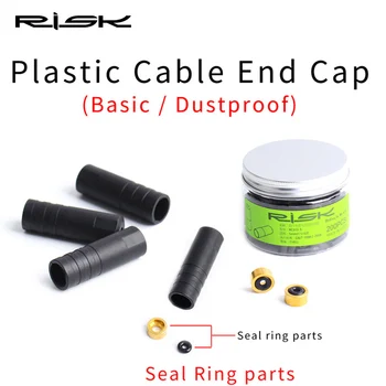 RISICO 4/5mm Fiets Rem Kabel eindkap Met pakking Ring Onderdelen Stofdichte Buitenste Kabel Buis Einde Tip Cap Voor MTB / racefiets Shift Rem