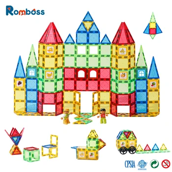 Romboss Magnetische Designer Construction Set Plastic Magnetische Plaat Bouw De Puzzel Jongens Meisjes Kinderen Speelgoed Geschenken