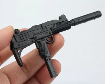 Schaal 1:6 UZI machinepistool Kunststof Gemonteerd Vuurwapen 4D Pistool Model voor 12