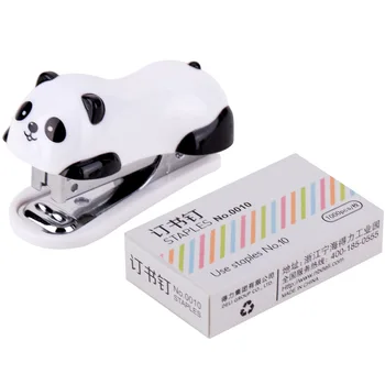 Schattige Kleine Dieren Panda Nietmachine Set Escolar Papelaria School Office Supply Student Prize Verjaardagscadeau