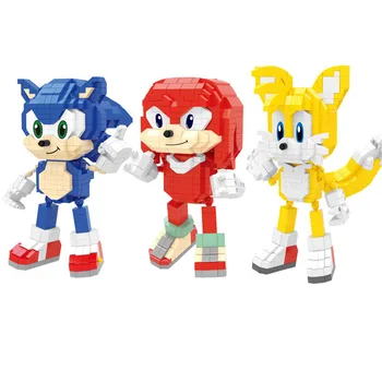 Sonic the Hedgehog bouwstenen Actie Figuur Cartoon Anime Sonic Blokken Monteren Educatieve Speelgoed Kinderen speelgoed verjaardagscadeau