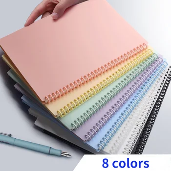 Spiral Notebook Lijn Raster, A5 B5 A4 Dik Plastic Hardcover 8mm Geregeerd 7 Kleur 80 Vellen -160 Pagina ' s Tijdschriften voor Studie en Opmerkingen