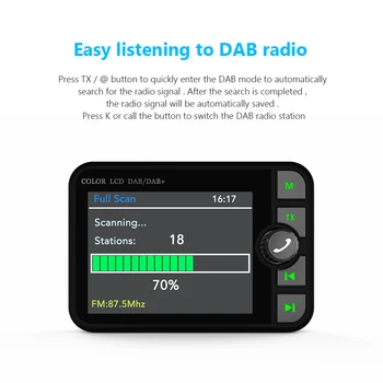 Stereo-Digitaal Signaal Uitgezonden Adapter DAB+ Ontvanger Digitale Uitzending Bluetooth-compatibele 5.0 Muziek Speler Hands-free voor Auto