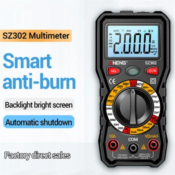 SZ301 SZ302 Professionele Digitale Multimeter Auto Voltmeter Multimetro AC 220V DC Weerstand Spanning van de Condensator Diode NCV Tester